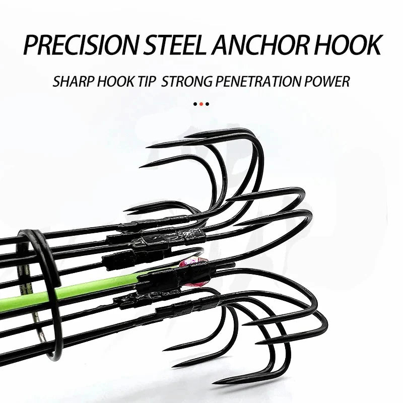 Fishing Accessories 8 Claw 16 Hooks Squid Bait Trap Cage Fishing Lure Cages Octopus Hook Trap Basket Fishing Gear Tools Tackle