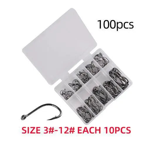 Fishing Accessories Fishing Gear 3-12 #500 Perforated Fish Hooks Set