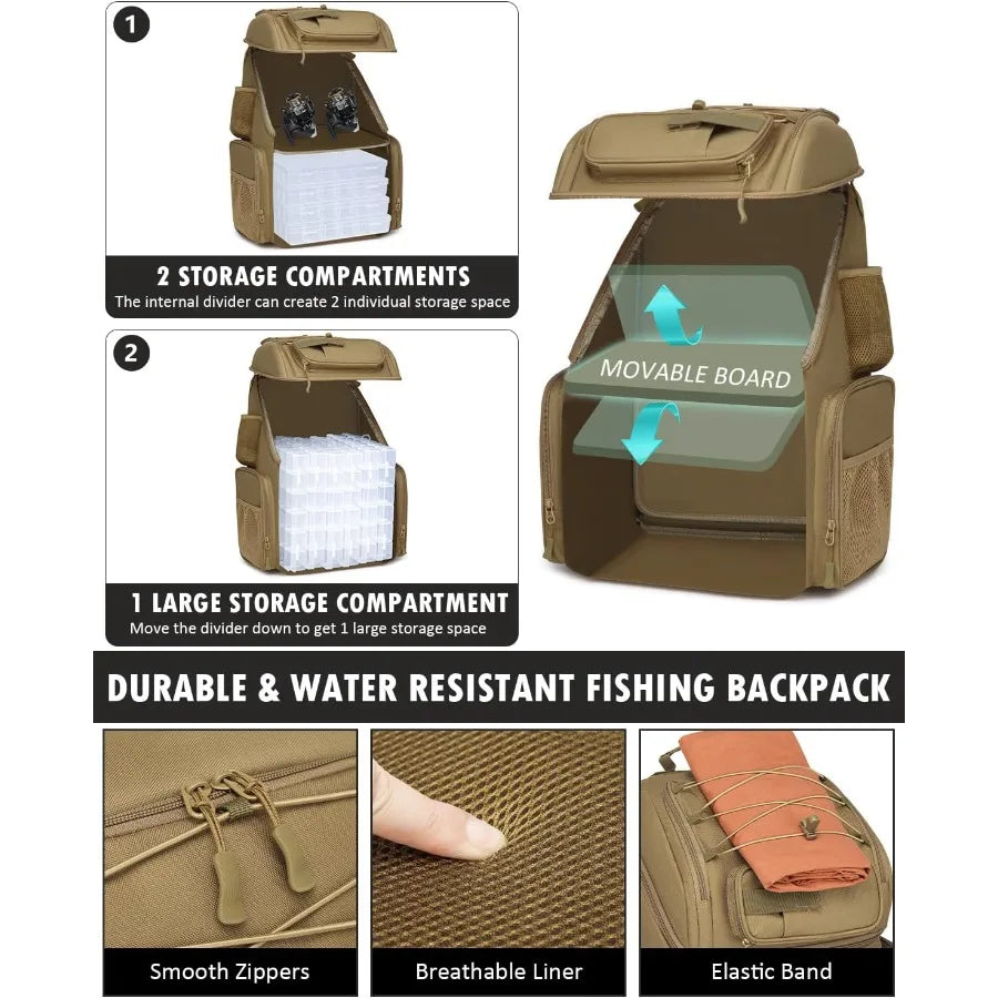 HAMBOLY 50L Fishing Backpack