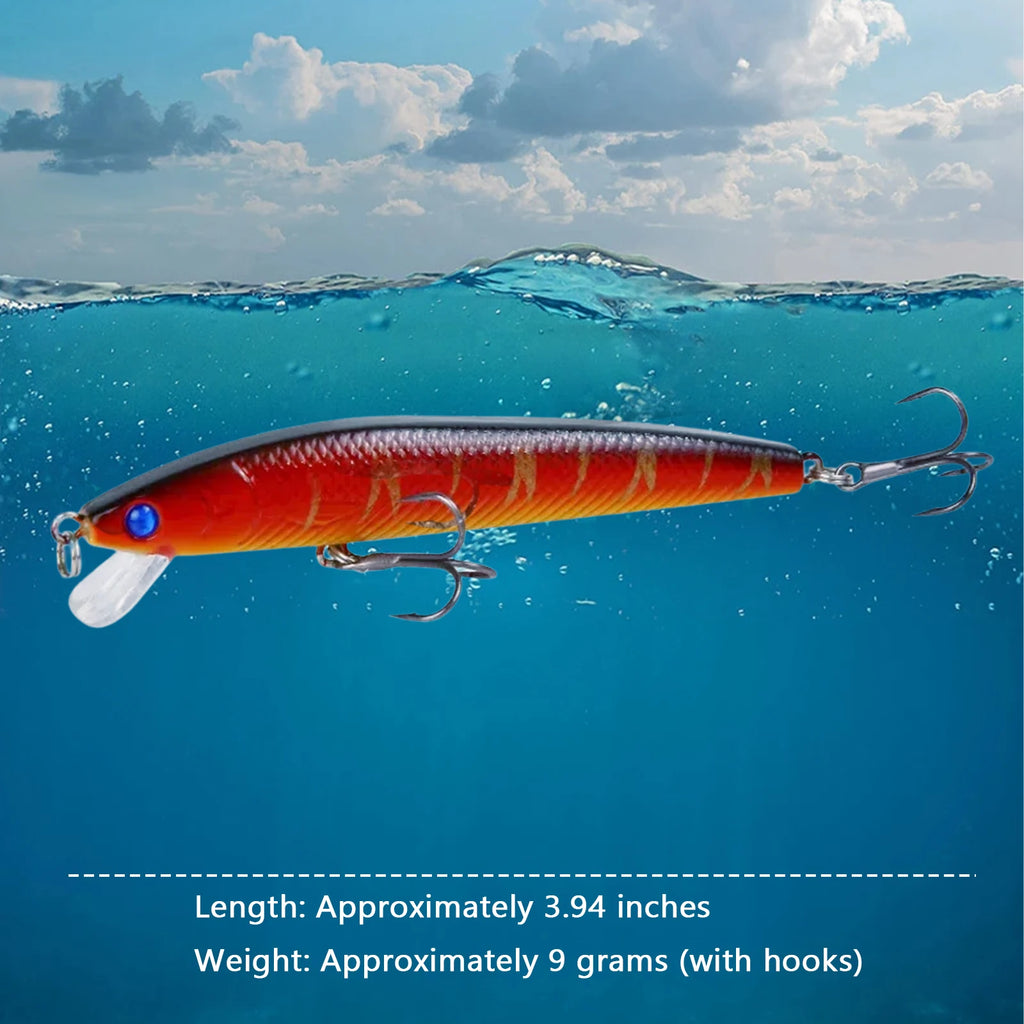 10-Piece Sinking Minnow Lure Set