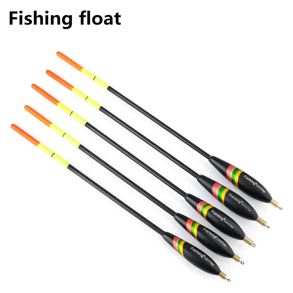 5 Pieces of Outdoor Fishing Gear Accessories for Fishing Float with Lead Shirt Wood, Large Buoyancy, and Thickened Tail