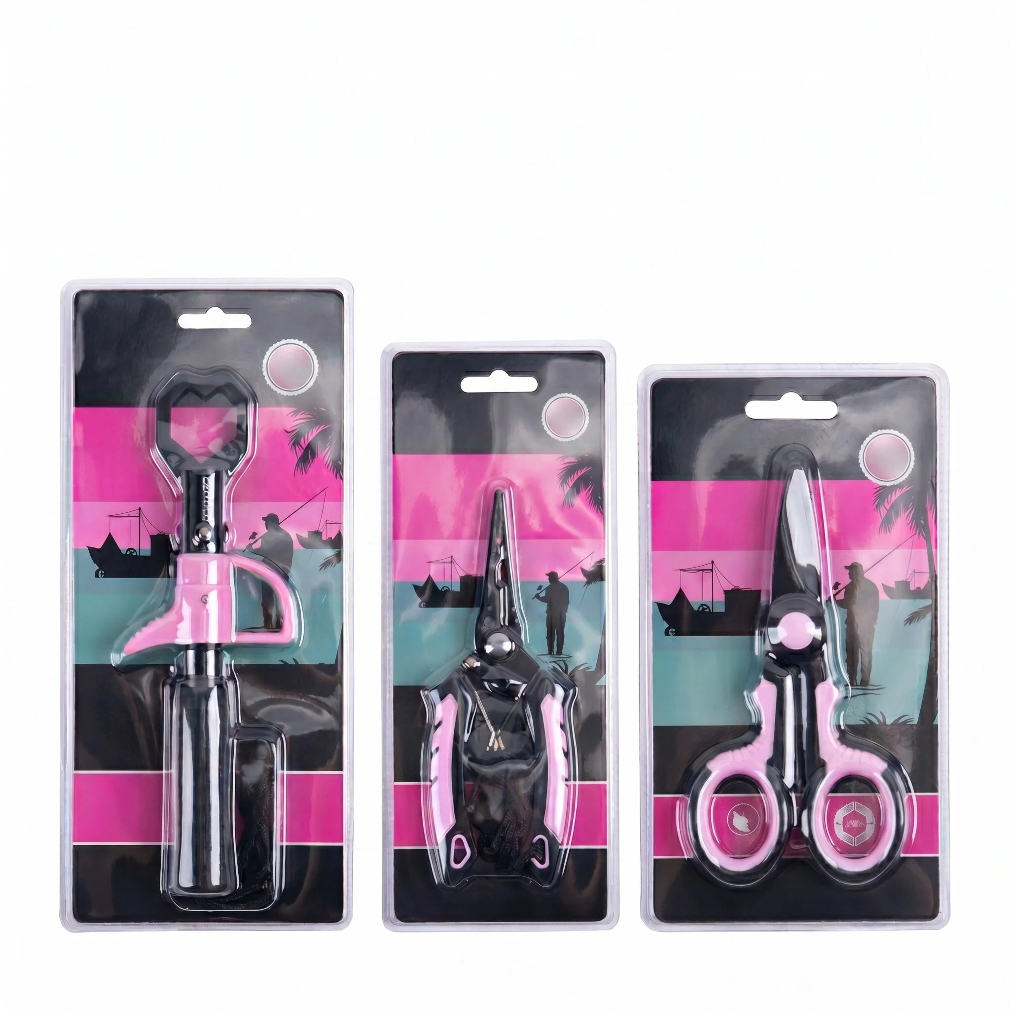 Goture 3Pcs Fishing Tool Kit Fish Lip Gripper + Fishing Pliers + Line Cutter Scissors Set for Anglers Fishing Gear