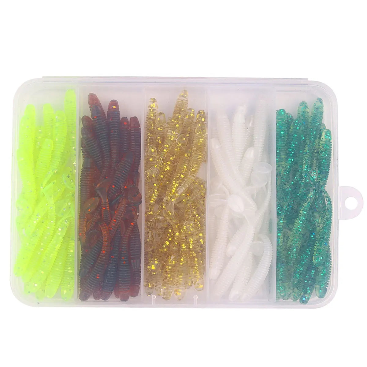 100-Piece Soft Worm Swimbait Kit
