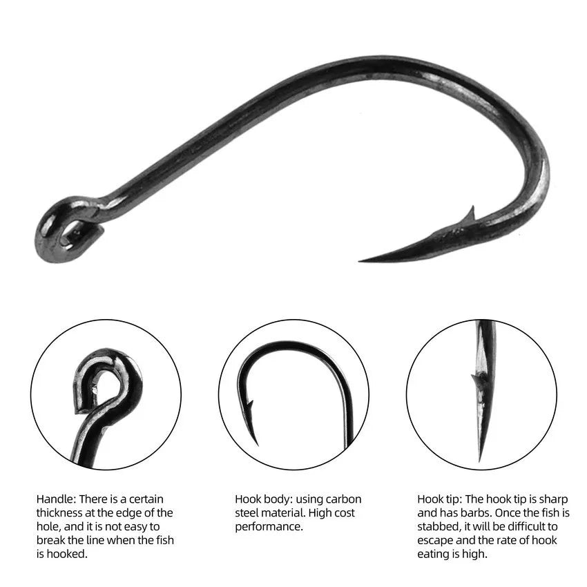 Fishing Accessories Fishing Gear 3-12 #500 Perforated Fish Hooks Set
