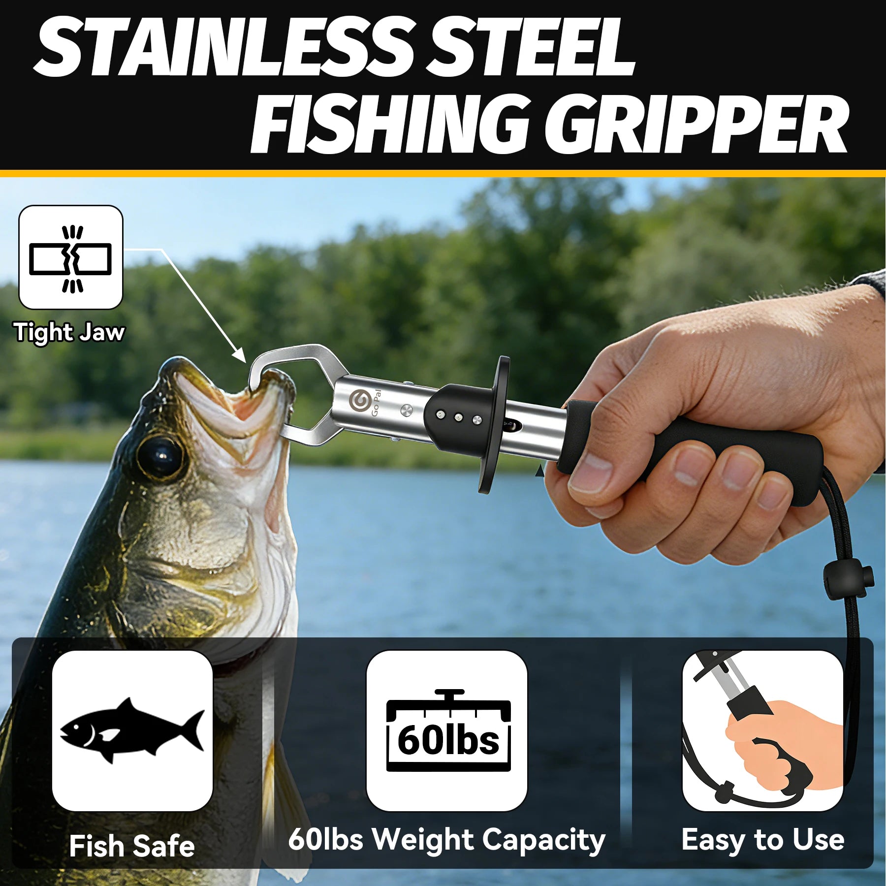 Fishing Tool Set Fishing Gear Fish Lip Gripper 12cm Fishing Scissors 20cm Fishing Pliers with Lanyard Fishing Tool Accessories