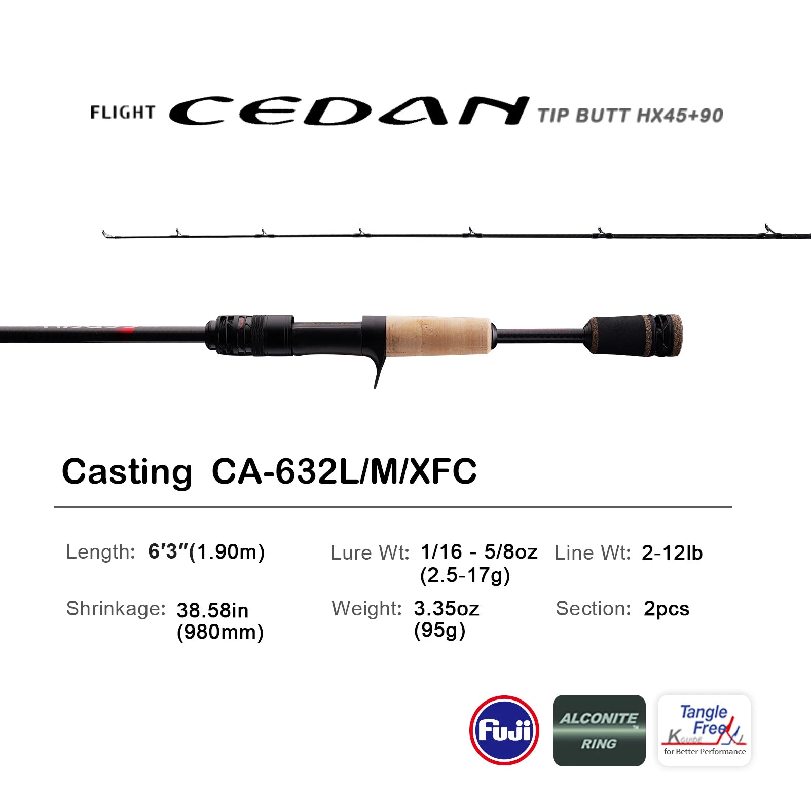 PURELURE CEDAN Bass Rod