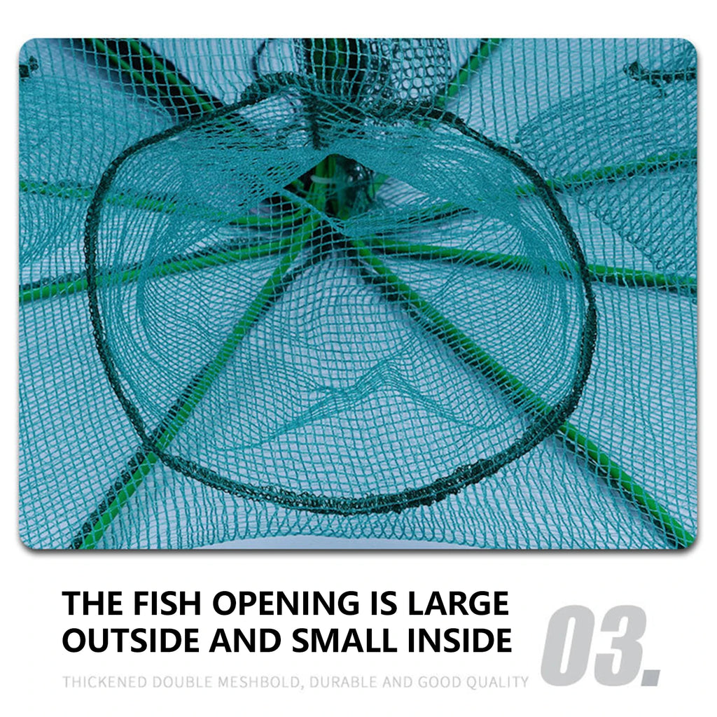 Fishing Trap Catcher Tool Fishing Net Cage for Pond River Creek Outdoor Aquaculture Shrimp Eel Fish Durable Mesh Gear