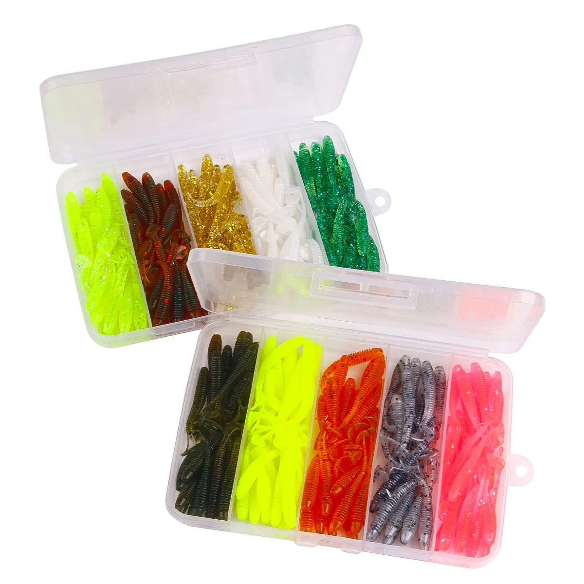 100-Piece Soft Worm Swimbait Kit